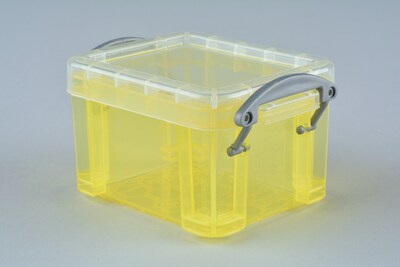 Really Useful Box Plastic Storage Container With Built-In Handles And Snap  Lid, 9 Liters, 10 1/4 x 14 1/2 x 6 1/4, Clear