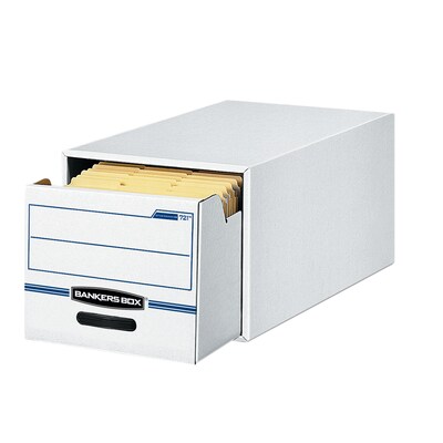 Bankers Box Stor/Drawer File Storage Drawer, Letter Size, White/Blue (00721)