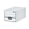 Bankers Box Stor/Drawer File Storage Drawer, Letter Size, White/Blue (00721)