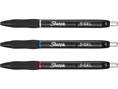 Sharpie S-Gel Retractable Gel Pens, Medium Point, 0.7mm, Assorted Ink, Dozen (2096153)