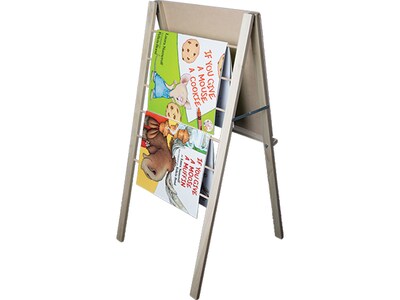 Flipside Big Book Dry-Erase Easel, 48", White/Beige, Assorted Materials (17385)