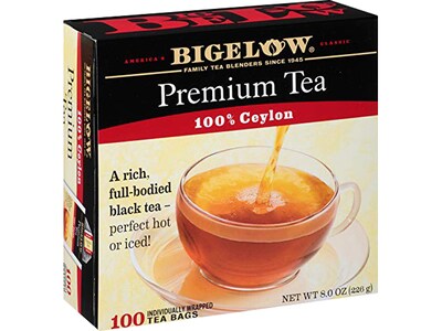 Bigelow Premium Ceylon Black Tea Bags, 1000 Tea Bags/Carton (00351)