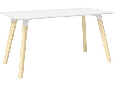 Safco Resi 60W Table Desk, Maple/White (RESDES3060)