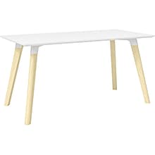Safco Resi 60W Table Desk, Maple/White (RESDES3060)