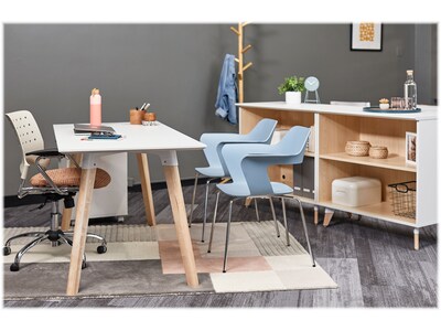 Safco Resi 60 Table Desk, Maple/White (RESDES3060)