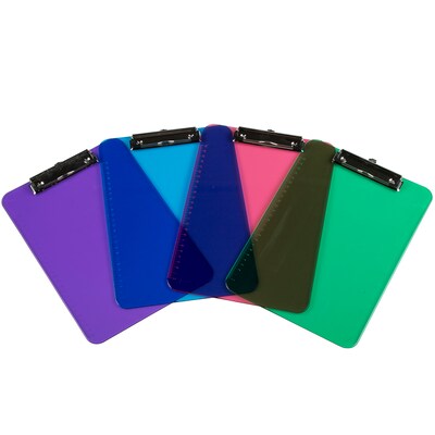JAM Paper Plastic Clipboard, Letter Size, Assorted Fashion Colors (3409FASSRT)