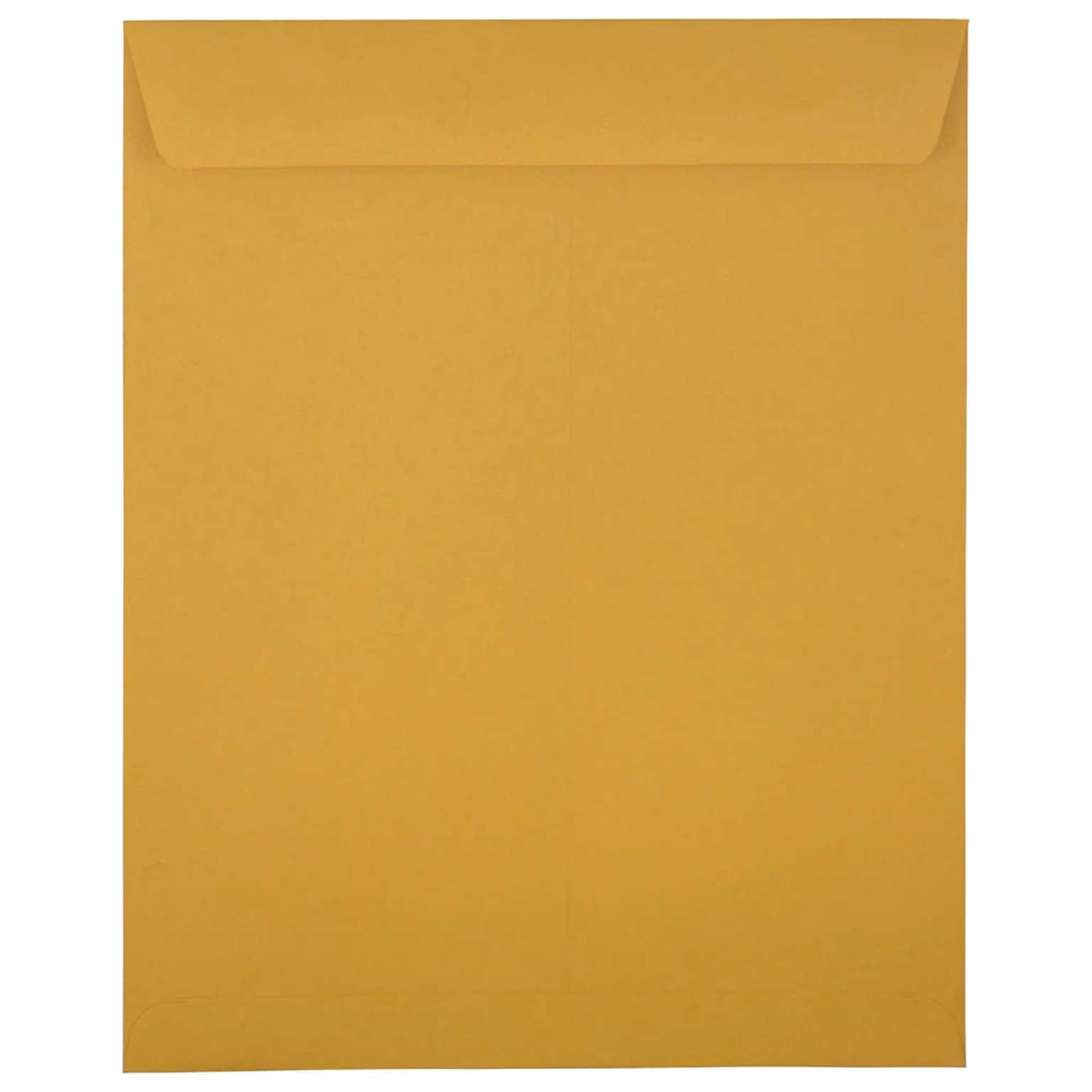 JAM Paper Open End Catalog Envelope, 11 1/2 x 14 1/2, Brown, 100/Pack (313011452)