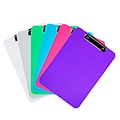 JAM Paper Plastic Clipboard, Letter Size, Assorted Colors, 6/Pack (3409ASSRT)