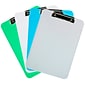 JAM Paper Plastic Clipboard, Letter Size, Assorted Colors, 4/Pack (3409IASSRT)