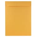 JAM Paper Open End Nonstandard Catalog Envelope, 9 x 12, Brown Kraft, 100/Pack (4132)