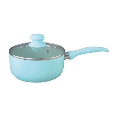 Brentwood Appliances Aluminum Non-Stick Cookware Set, Blue, 7 Pieces (BPS-207BL)