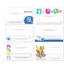 Custom Full Color Appointment Cards, White 14. pt Uncoated, Flat Print, 2-Sided, 250/Pk