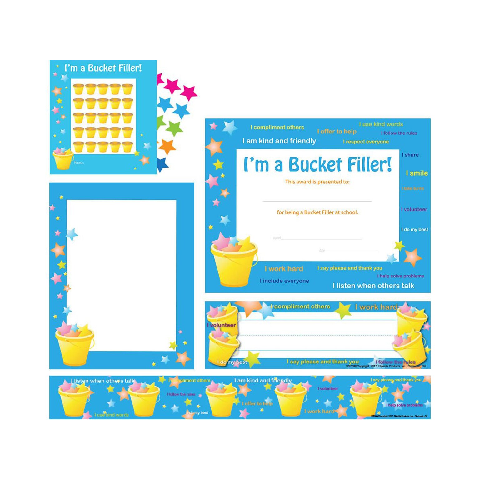 Flipside Bucket Filler Combo Pack, Multicolor, 6 Pieces/Pack (BFS100)