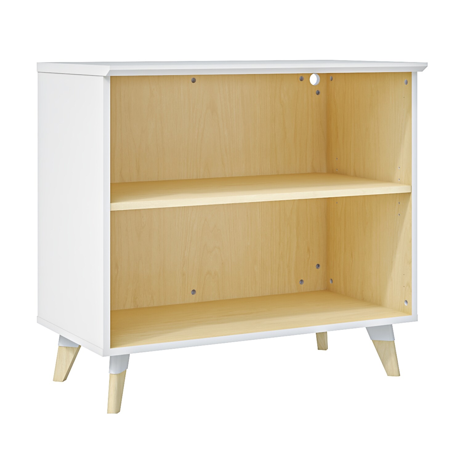 Safco Resi 33.74 Storage Cabinet with Two Shelves, White/Maple (RESCAB36WH)