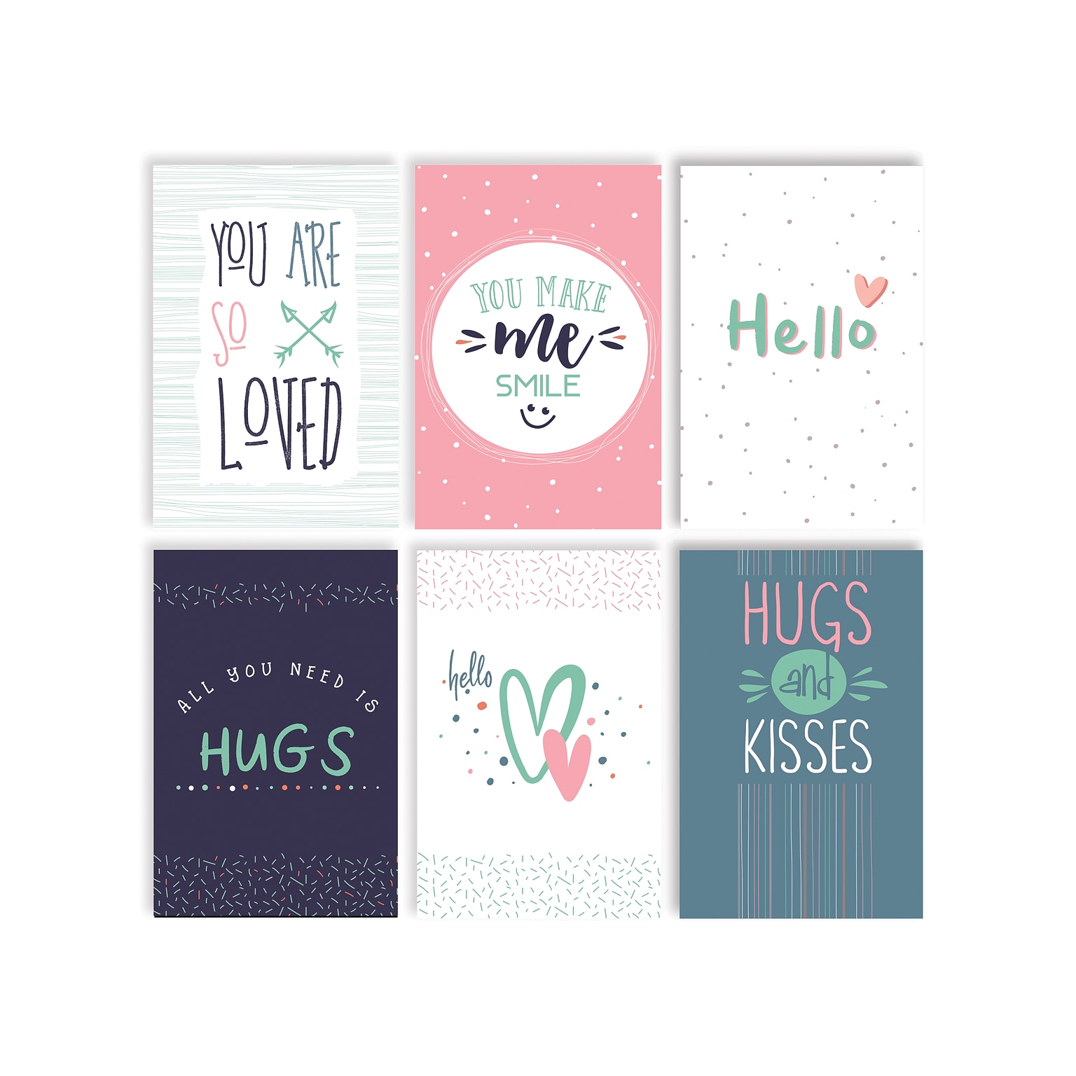 Better Office Assorted Cards with Envelopes, 6 x 4, Multicolor, 100/Pack (64562)
