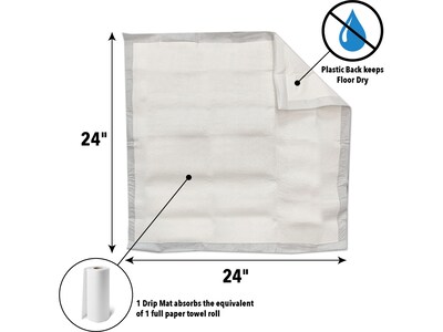 Quick Dam Drip Mat, 24, Up to 0.25 Gal. 100/Box (WUBM-100)