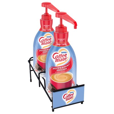 Coffee Mate Peppermint Mocha Lactose-Free Creamer in Pump Dispenser, 2/Bundle (283-00067)