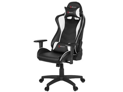 Arozzi Forte Polyurethane Ergonomic Racing Gaming Chair, Black/White (FORTE-WHITE)