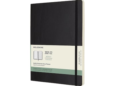 2021-2022 Moleskine 7.5 x 9.75 Academic Weekly Planner, Black (856323)