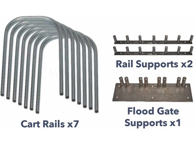 Quick Dam Flood Gate Storage Cart Add-On System, Assorted Colors (QDFGAD)