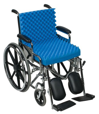 DMI® 18 x 32 x 3 Foam Convoluted Chair Seat and Back Pad, Blue (552-8005-0000)