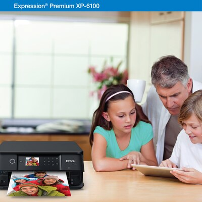Epson Expression Home XP-6100 Wireless Color Inkjet Printer, All-In-One, Print, Scan, Copy (9472518)