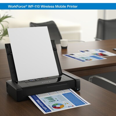 Epson WorkForce WF-110 Wireless Color Inkjet Printer, Single-Function, Print (9472520)
