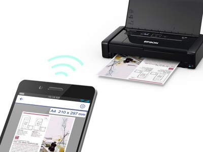 Epson WorkForce WF-110 Wireless Color Inkjet Printer, Single-Function, Print (9472520)