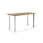 HON Coze 48"W Desk, Natural Recon and Silver (HONRPL2448N1P6)
