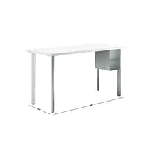 HON Coze 48W Desk w/U-Storage, Designer White and Silver (HONRPL2448DWP6S)