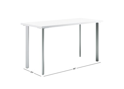 HON Coze 48W Desk, Designer White and Silver (RPL2448DWP6)