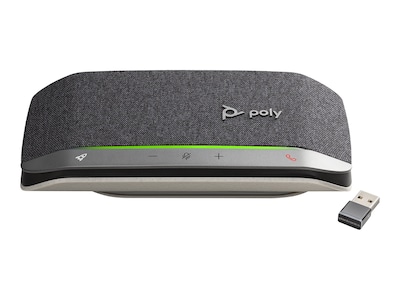 Poly Sync 20+ USB-A Speakerphone with BT600, MS Certified, Silver/Black (772C9AA)