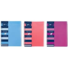 Carolina Pad Zip-It Professional Notebooks, 7 x 8.75, College Ruled, 120 Sheets (55025)