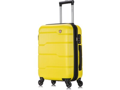 DUKAP Rodez 19.75" Hardside Suitcase, 4-Wheeled Spinner, TSA Checkpoint Friendly, Yellow (DKROD00S-YEL)