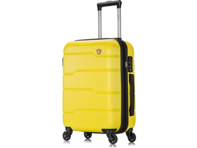 DUKAP RODEZ Plastic 4-Wheel Spinner Luggage, Yellow (DKROD00S-YEL)