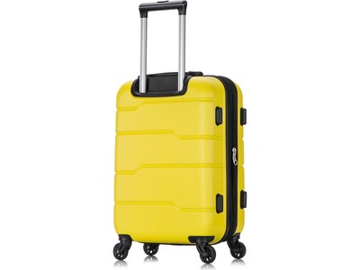 DUKAP Rodez 19.75" Hardside Suitcase, 4-Wheeled Spinner, TSA Checkpoint Friendly, Yellow (DKROD00S-YEL)