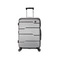 DUKAP RODEZ Medium Plastic 4-Wheel Spinner Luggage, Silver (DKROD00M-COA)