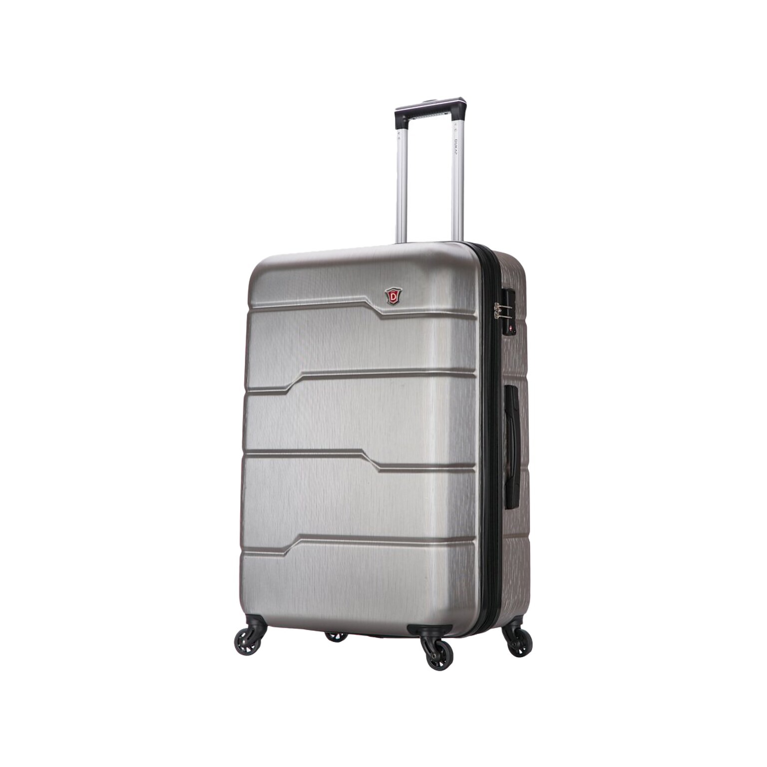 DUKAP Rodez 28 Hardside Suitcase, 4-Wheeled Spinner, TSA Checkpoint Friendly, Silver (DKROD00L-COA)
