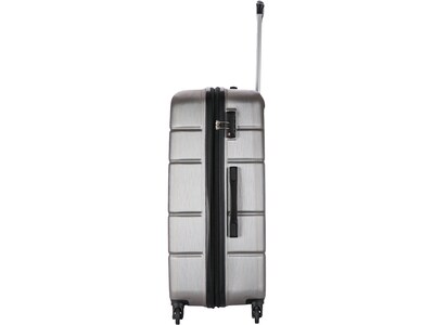 DUKAP Rodez 28" Hardside Suitcase, 4-Wheeled Spinner, TSA Checkpoint Friendly, Silver (DKROD00L-COA)