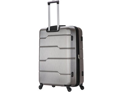 DUKAP Rodez 28" Hardside Suitcase, 4-Wheeled Spinner, TSA Checkpoint Friendly, Silver (DKROD00L-COA)