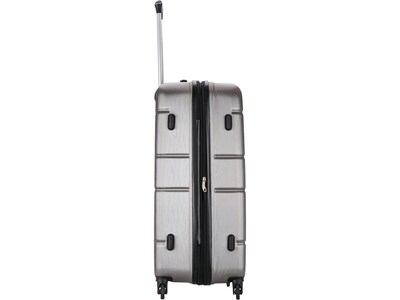 DUKAP Rodez 28" Hardside Suitcase, 4-Wheeled Spinner, TSA Checkpoint Friendly, Silver (DKROD00L-COA)