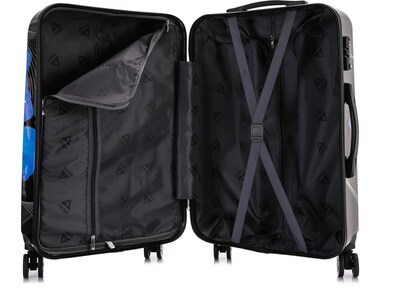 InUSA Hardside Butterfly Suitcase, 4-Wheeled Spinner, TSA Checkpoint Friendly, Black Butterfly (IUAPCSML-BBU)