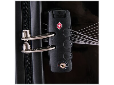 InUSA Hardside Butterfly Suitcase, 4-Wheeled Spinner, TSA Checkpoint Friendly, Black Butterfly (IUAPCSML-BBU)