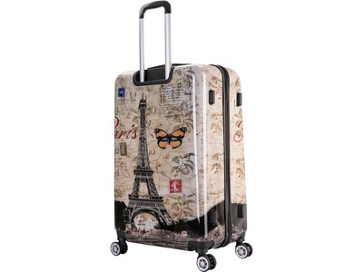 InUSA 28" Hardside Paris Suitcase, 4-Wheeled Spinner, TSA Checkpoint Friendly, Paris (IUAPC00L-PAR)