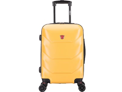 DUKAP Zonix 22.05 Hardside Carry-On Suitcase, 4-Wheeled Spinner, Mustard (DKZON00S-MUS)