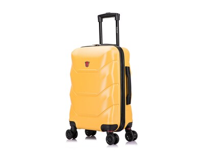 DUKAP Zonix 22.05 Hardside Carry-On Suitcase, 4-Wheeled Spinner, Mustard (DKZON00S-MUS)