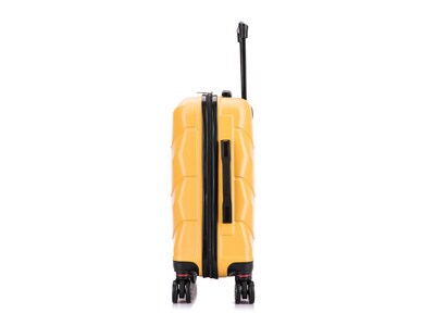 DUKAP Zonix 22.05" Hardside Carry-On Suitcase, 4-Wheeled Spinner, Mustard (DKZON00S-MUS)