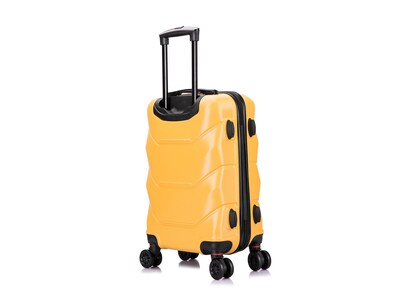 DUKAP Zonix 20" Hardside Carry-On Suitcase, 4-Wheeled Spinner, TSA Checkpoint Friendly, Mustard (DKZON00S-MUS)