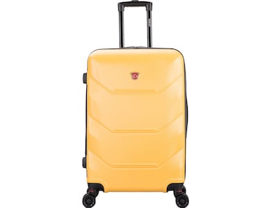 DUKAP ZONIX PC/ABS Plastic 4-Wheel Spinner Luggage, Mustard (DKZON00M-MUS)