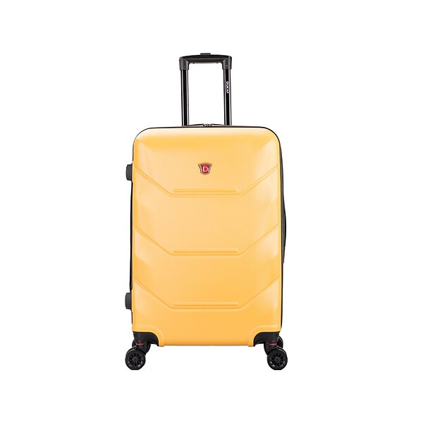 DUKAP ZONIX PC/ABS Plastic 4-Wheel Spinner Luggage, Mustard (DKZON00M-MUS)